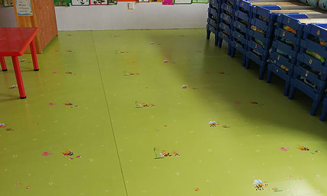 幼儿园专用塑胶塑胶地板案例