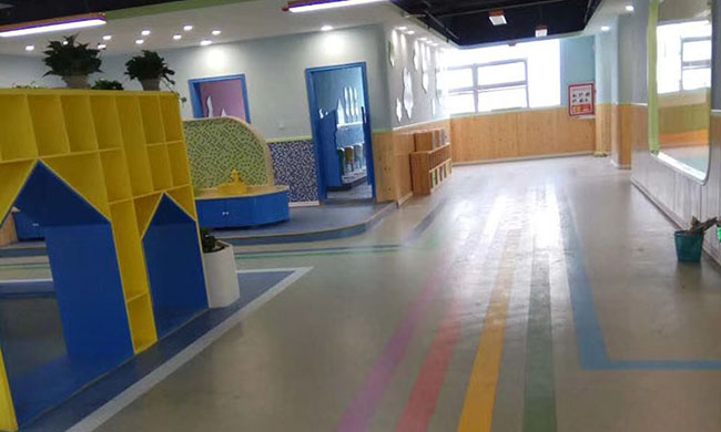幼儿园专用塑胶塑胶地板案例
