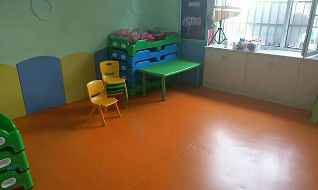 幼儿园专用塑胶塑胶地板案例